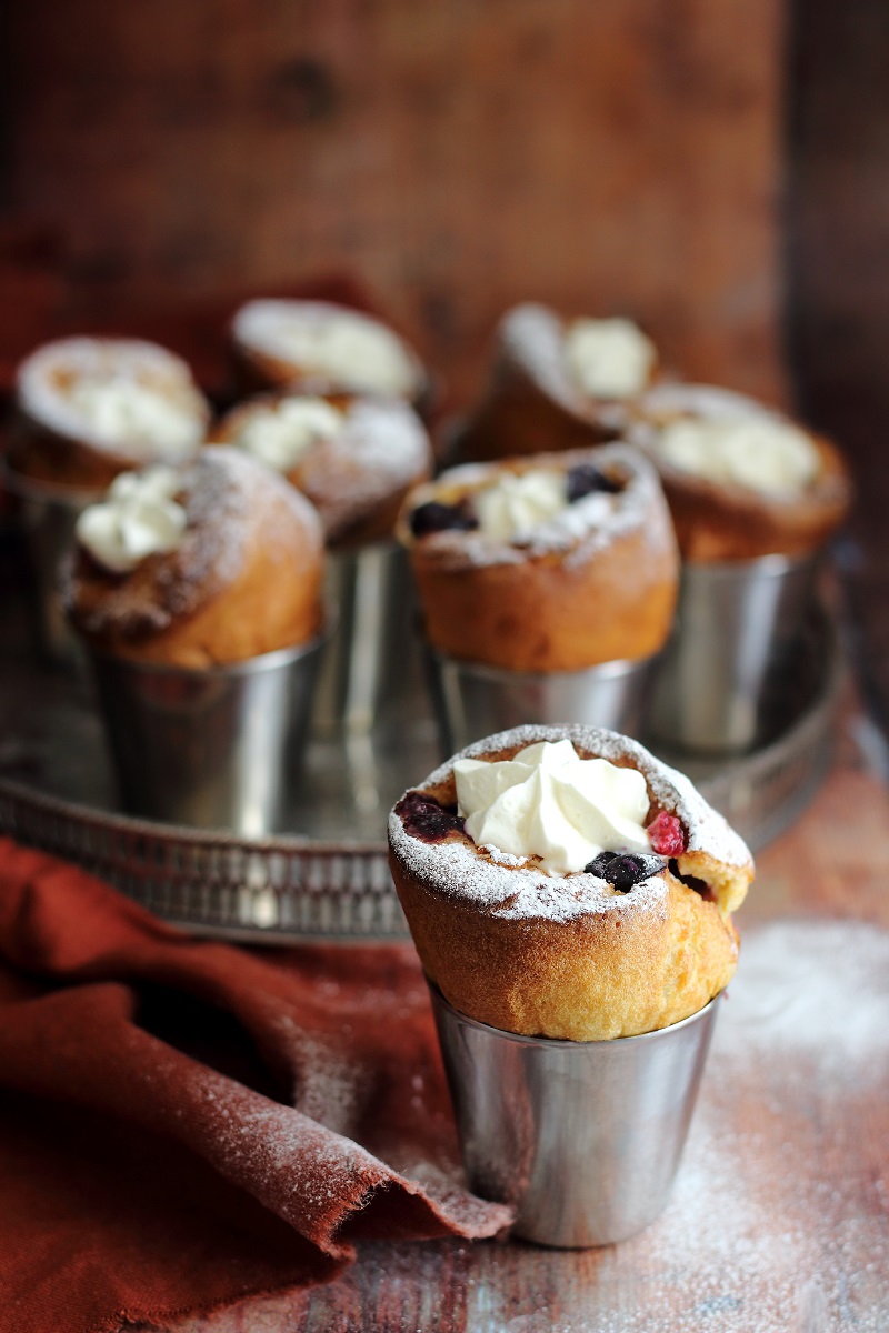 My Foodie Days Blueberry and raspberry popovers